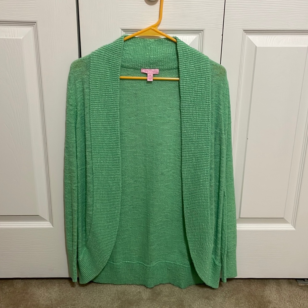 Lilly Pulitzer Amalie Green Womens Cardigan medium